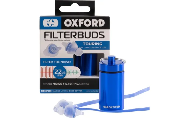 Oxford Filterbuds Touring Motorcycle Earplugs - 22 Db Snr