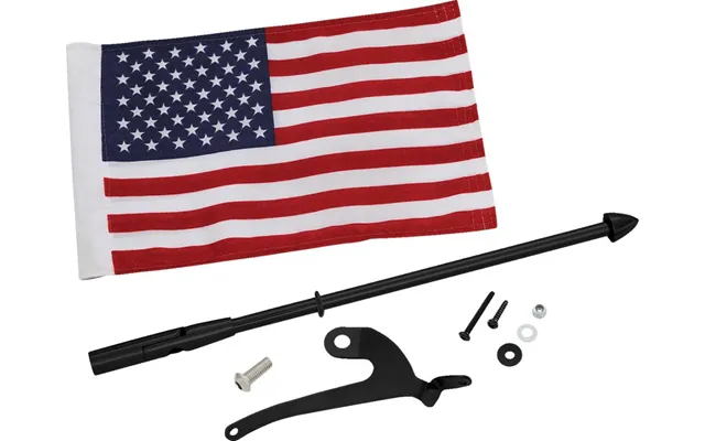 Show Chrome Flag Pole With Us Flag For Can Am Spyder 1330 F3-t 2017-2023