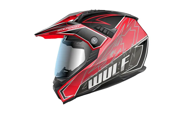 Wulf Prima X Dual Sport Helmet - Red 57-58cm M