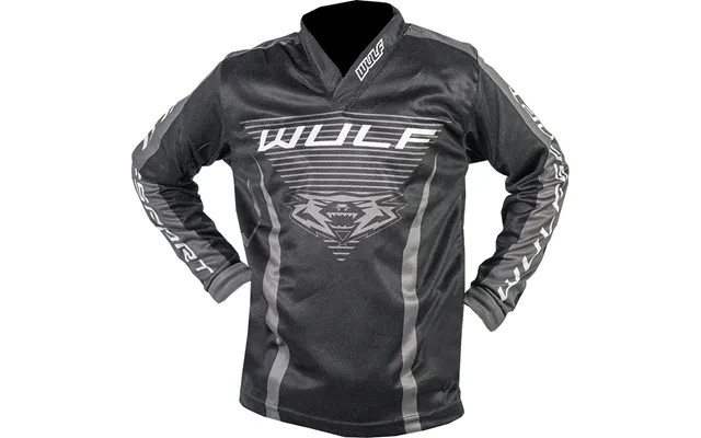 Wulfsport 2023 Kids Linear Motocross Jersey - Black 11-13 Years