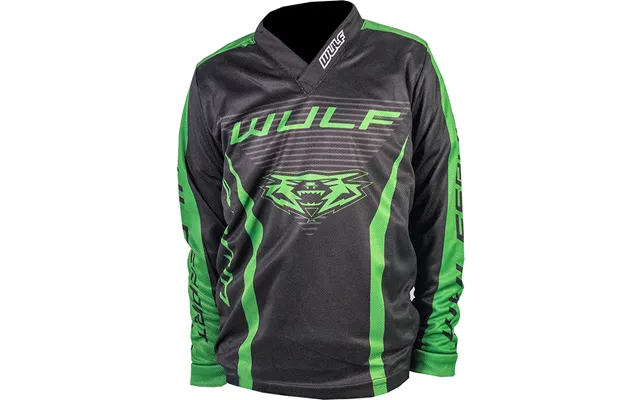 Wulfsport 2023 Kids Linear Motocross Jersey - Green 11-13 Years
