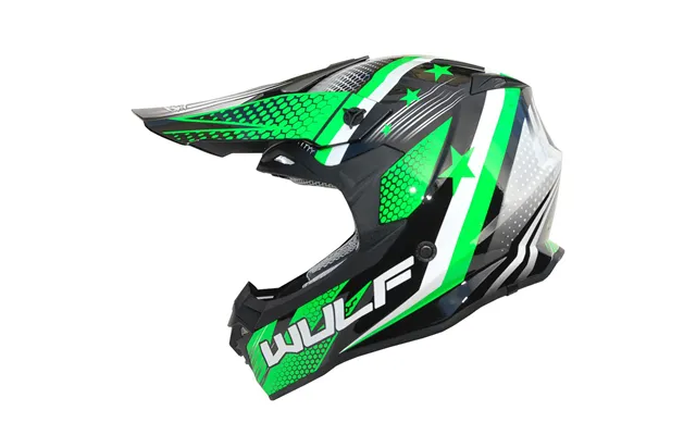 Wulfsport Iconic Motocross Helmet - Green 55-56cm S