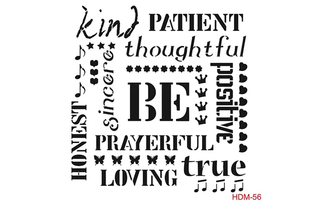 25 X 25 Midi Stencil - Be Kind