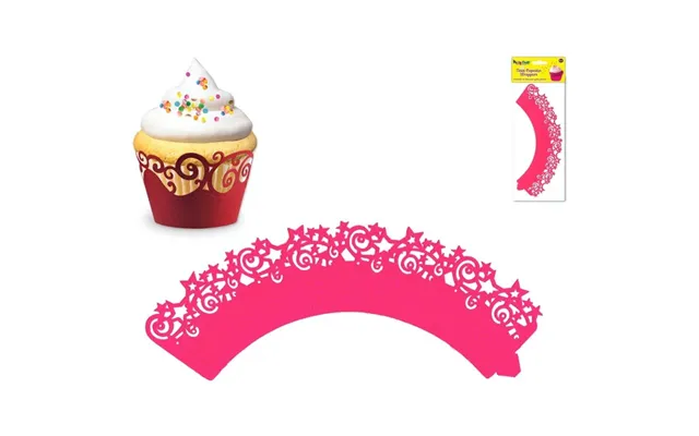 Cupcake Wrappers Neon Pink3 X Packs Of 6