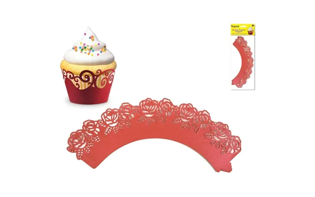 Cupcake Wrappers Rose Red3 X Packs Of 6