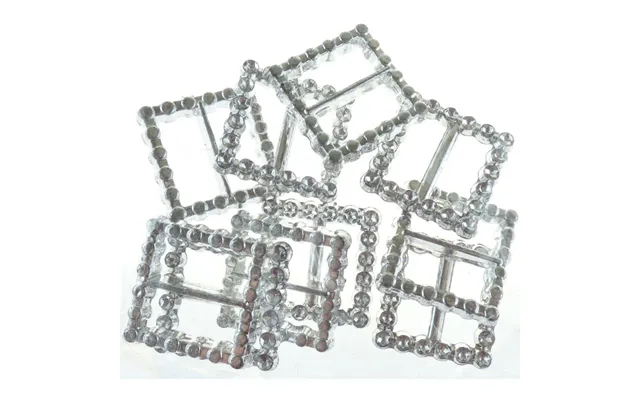Diamant Effect Buckles 2.4cm Square - 10 Pieces