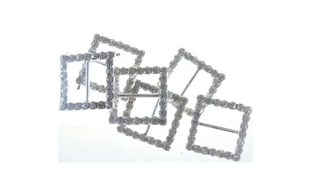 Diamant Effect Buckles Square - 6 Pieces