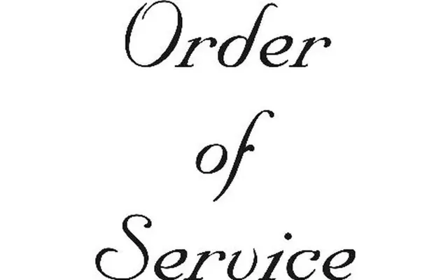 Order Of Service