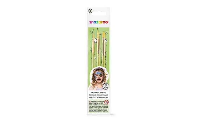 Snazaroo - Hang Pack Of 3 Brushes