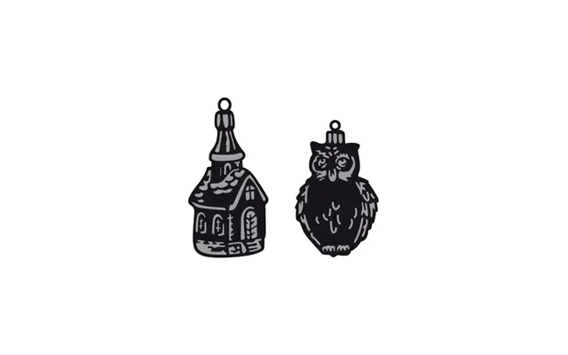 Tiny's Ornaments Church & Owl