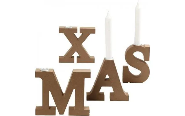 Xmas Candlesticks Pack Of 4