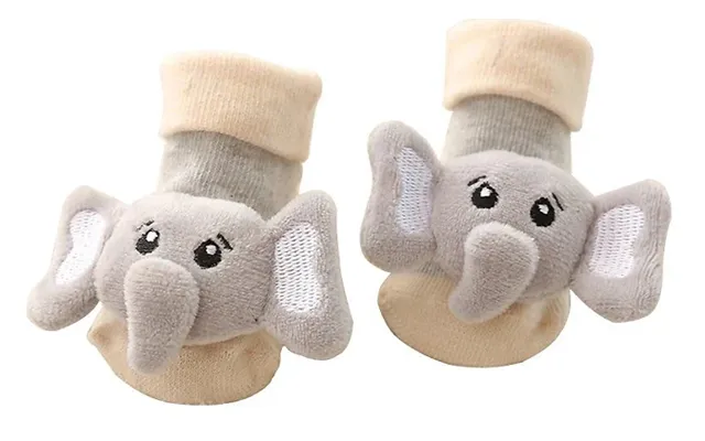 1, 3, Or 4 Pairs Of Anti-slip Newborn Rattle Socks - 4 Designs & 2 Sizes