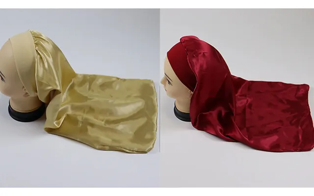 1 Or 2 Long Satin Sleep Cap Bonnet - 6 Colours