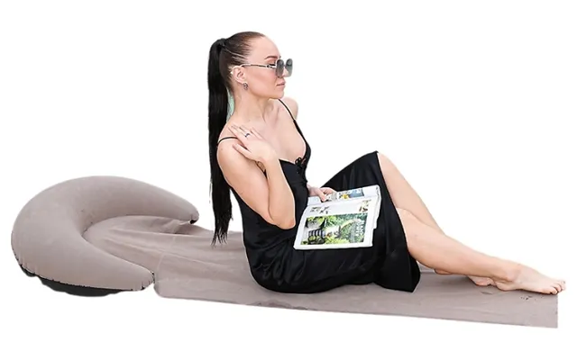 1 Or 2-pack Of Inflatable Plush Beach Pillow With Mats - 4 Colours