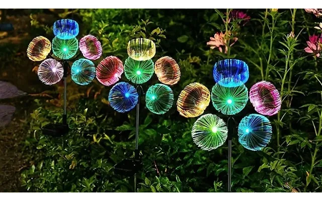 1 Or 2-pack Of Solar 6-head Jellyfish Garden Lights