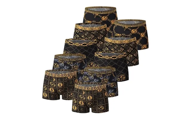 10-pack Of Men's Gold-printed Boxers - 4 Sizes product image