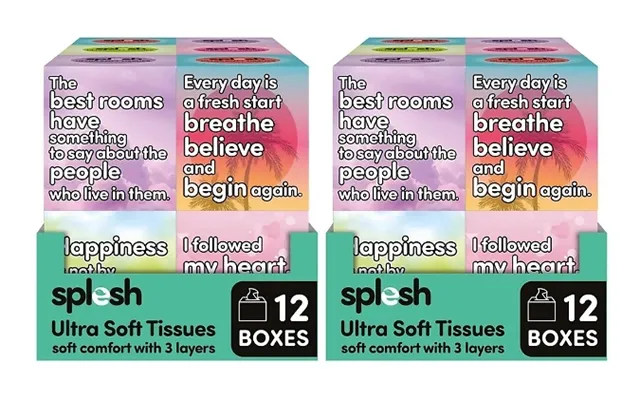 12 Or 24 Cube Boxes Of Splesh Ultra-soft 3-ply Facial Tissues