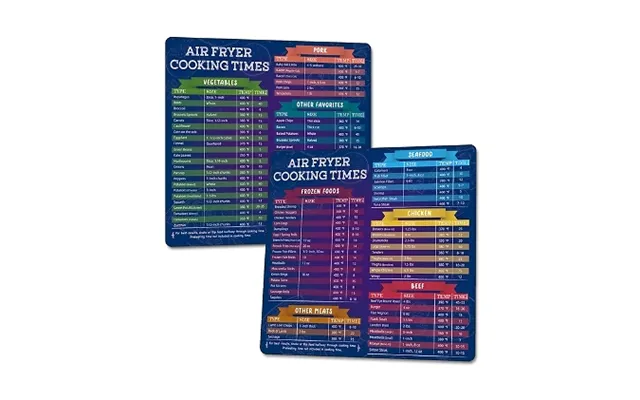 2-pack Magnetic Air Fryer Cooking Guides