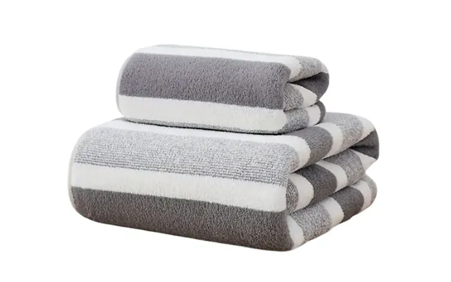 2-piece Quick Drying Striped Towel Set - 5 Colours product image