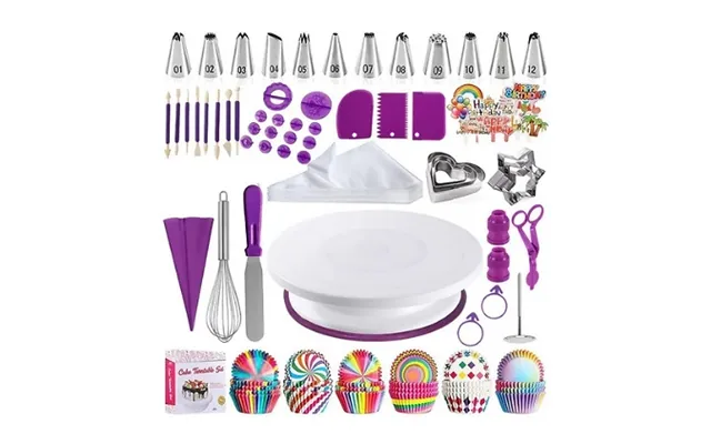 253-piece Cake Turntable Baking Set - 3 Colours