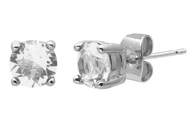 2x Pairs Of Luxury Crystal 18k Gold Plated Stud Earrings