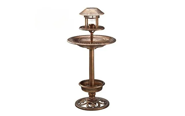3-in-1 Bird Bath Hotel - Feeder, Planter & Solar Light