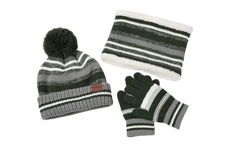 3-piece Children's Striped Winter Accessory Set - 4 Colours