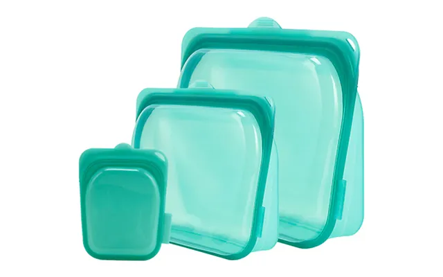 3-piece Food Storage Reusable Silicone Bag Set - 4 Colours product image