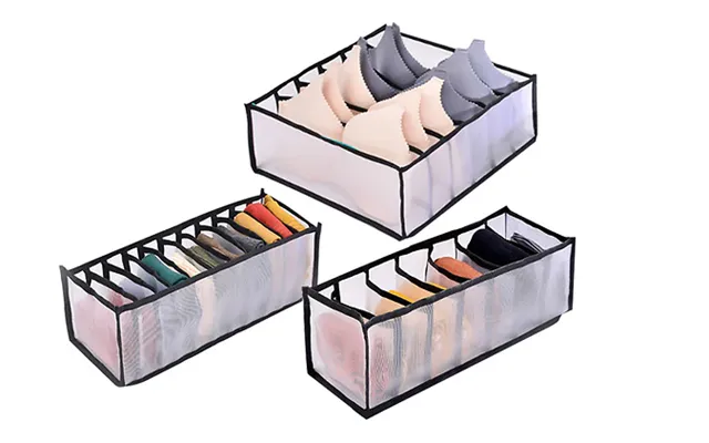 3-piece Mesh Clothes Drawer Organiser Set - 5 Colours