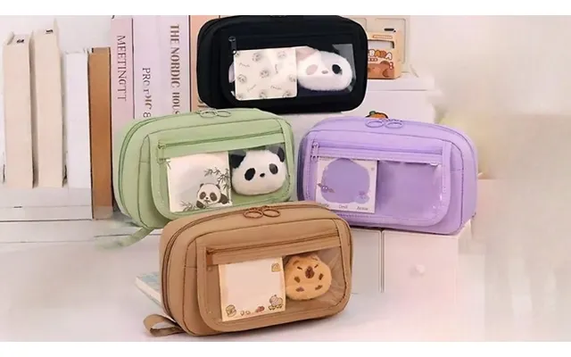3-section Large Capacity Pencil Case - 4 Colours