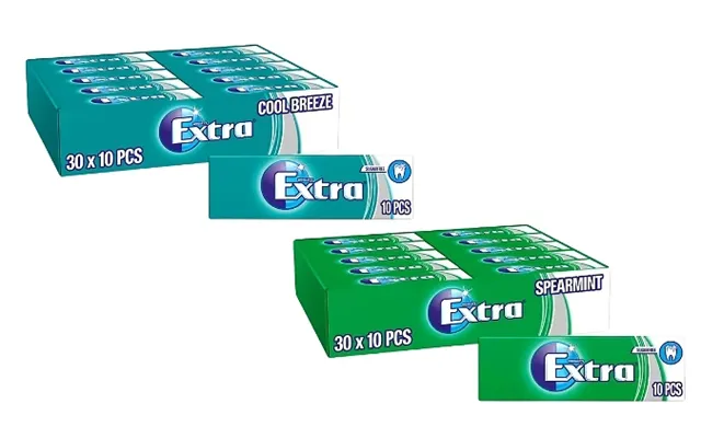 30 Packs Of Wrigley's Extra Chewing Gum - 2 Flavours product image