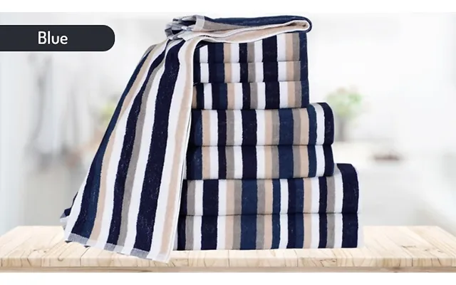 4 Or 8pc Royal Victorian Stripe Egyptian Cotton Towel Bundle product image