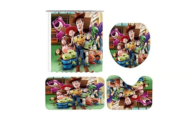 4-piece Movie Printed Bathroom Accessory Set - 6 Designs