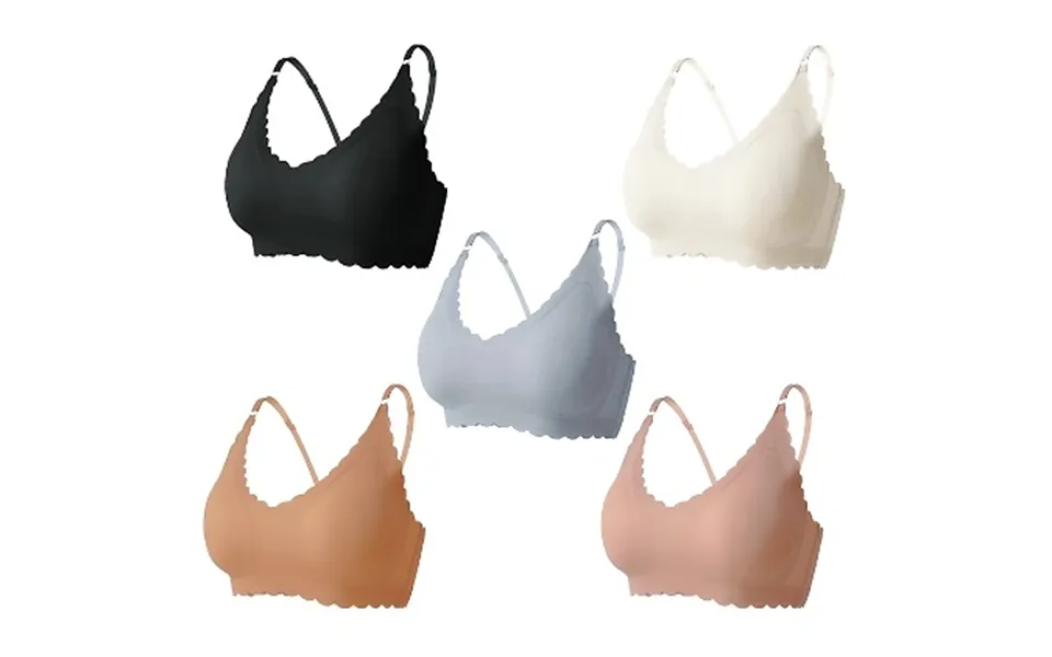 5-pack Women's Scalloped Seamless Bras - 4 Sizes