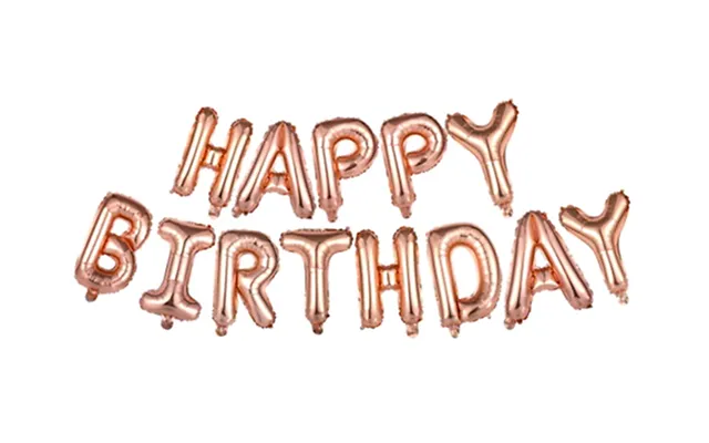 50-piece Rose Gold Happy Birthday Balloon Set