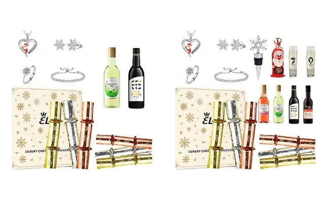 6 Or 12 Luxury 10-inch Christmas Crackers - Alcohol, Jewellery & More Inside