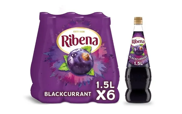 6-pack Ribena 1.5l Concentrate Blackcurrant Squash - Rich In Vitamin C