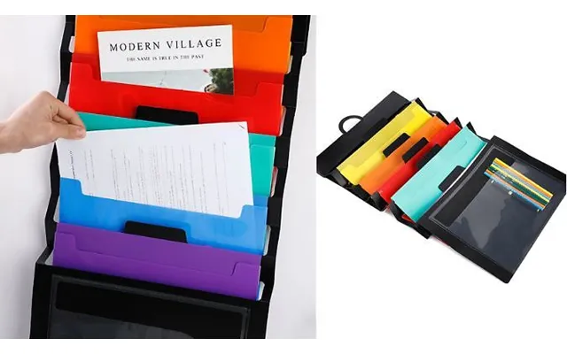 6-pocket Multicolour Hanging File Folder