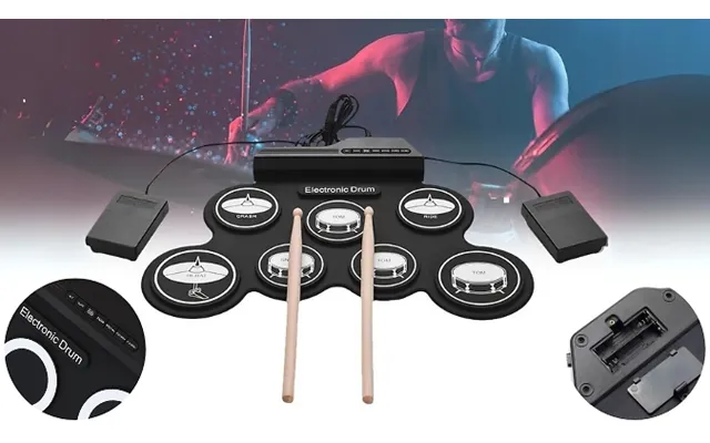 7-pad Roll-up Electronic Drum Practice Kit