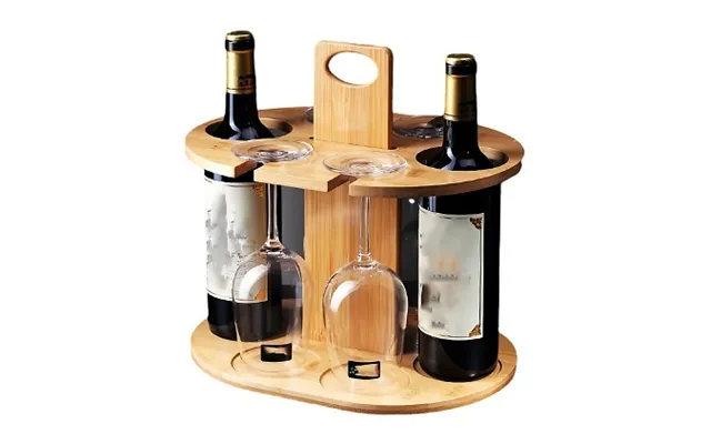 Bamboo Hanging Wine Glass Rack