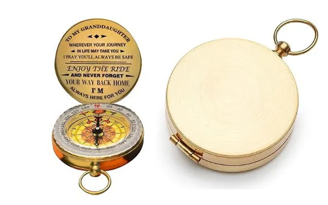 Bronze Pocket Compass - 6 Designs