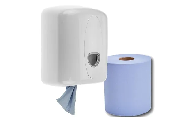 Centrefeed Dispenser & Blue Rolls
