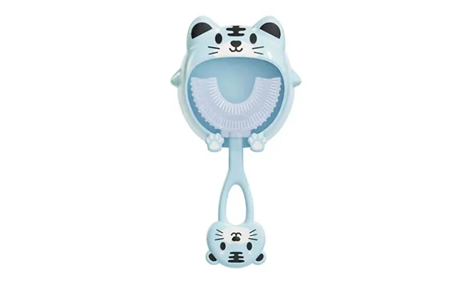 Children's U-shaped Toothbrush & Holder - 3 Colours