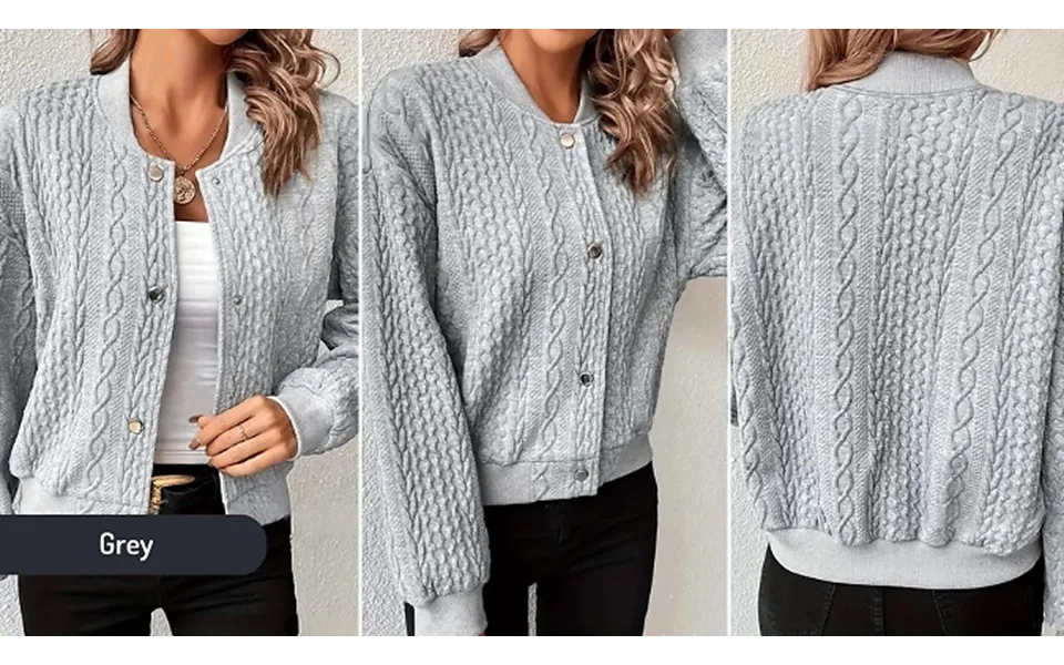 Cropped Cable Knit Jacket - 5 Colours & 6 Sizes