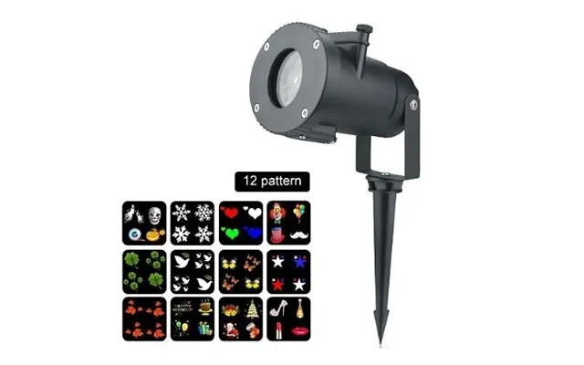 Festive Outdoor Laser Light Projector With 12 Slides