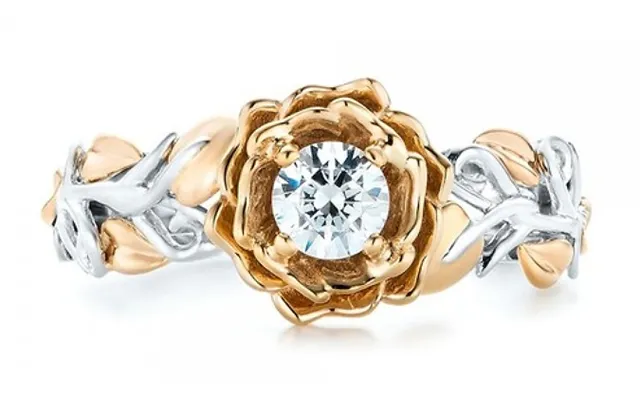 Floral 'promise Ring' With Crystals Swarovski Element