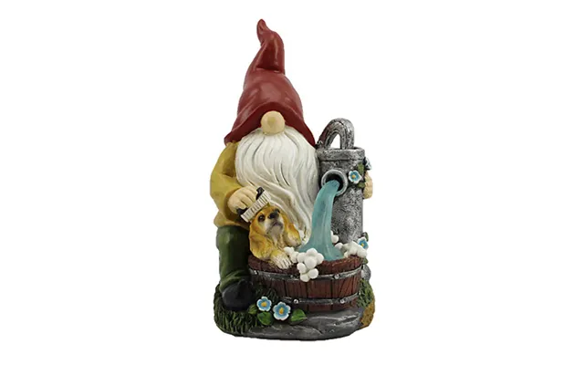 Garden Gnome & Dog Solar Light-up Ornament