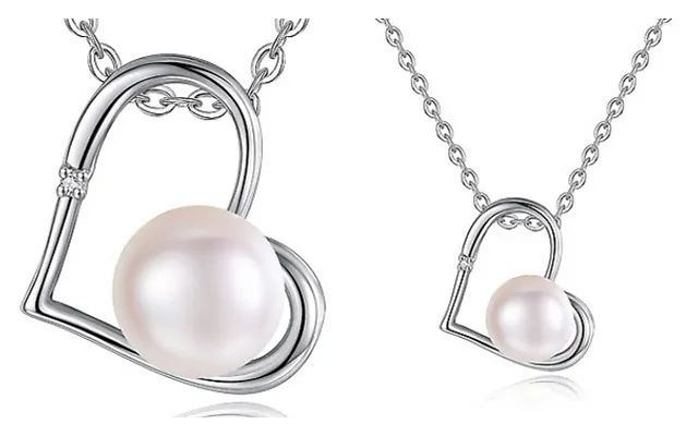 Genuine Diamond And Freshwater Pearl Pendant- 12 Pairs Of Earrings Free