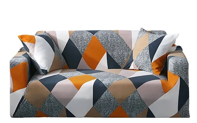Geometric-print Elasticated Sofa Protector - 3 Sizes