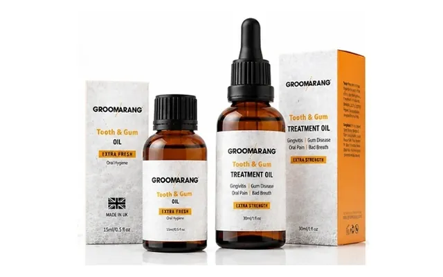 Groomarang Tooth & Gum Treatment Oil With Tongue Scraper - 15ml Or 30ml
